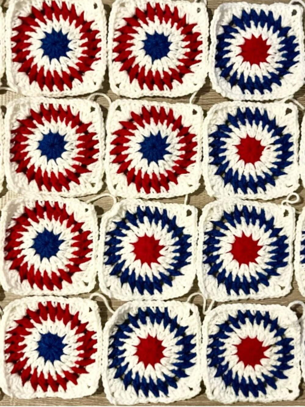 20 Handmade Starburst Squares - Americana DIY Fashion & Home